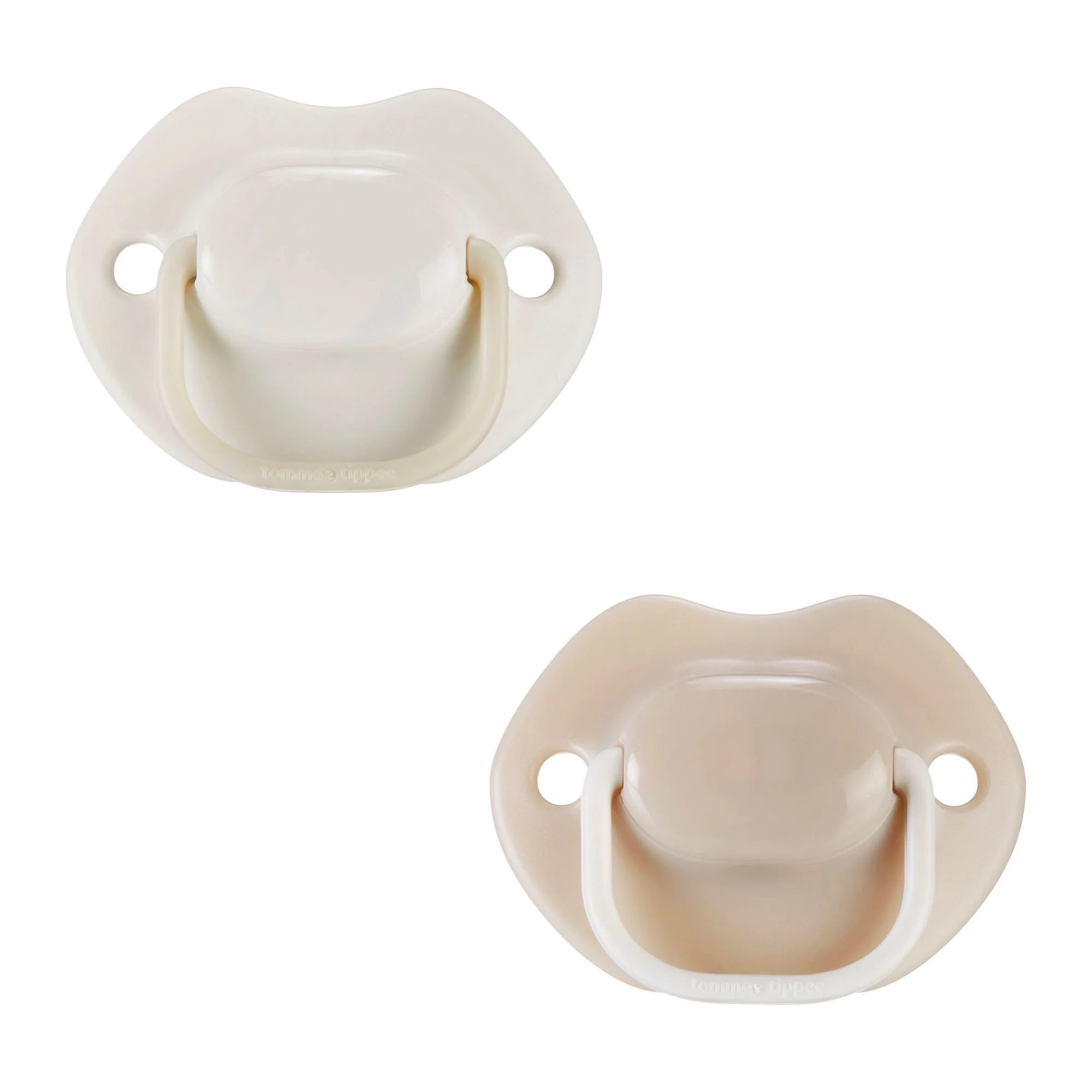 Ортодонтические силиконовые пустышки Tommee Tippee Moda Бежевые (0-6 мес.), 2 шт. foto