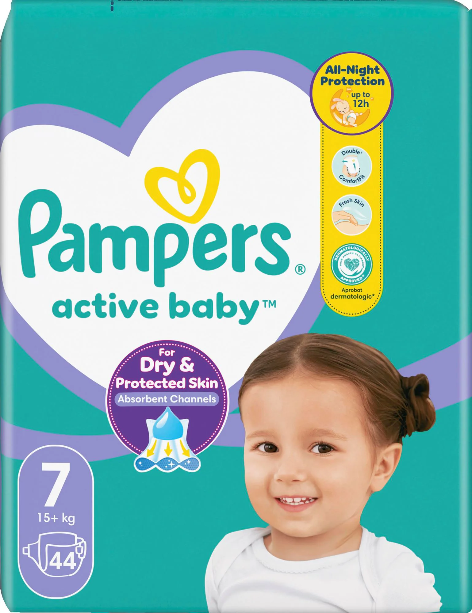 Scutece Pampers Active Baby 7 Extra Large (15+ kg), 44 buc. foto