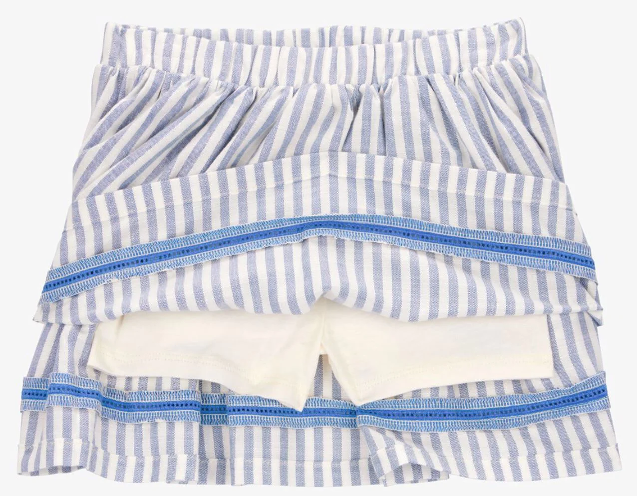 Carter's Fustita de in Faux Linen Blue Stripe foto