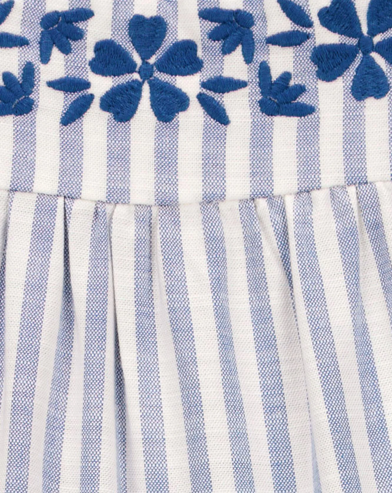 Carter's Salopeta de in Faux Linen Blue Stripes foto