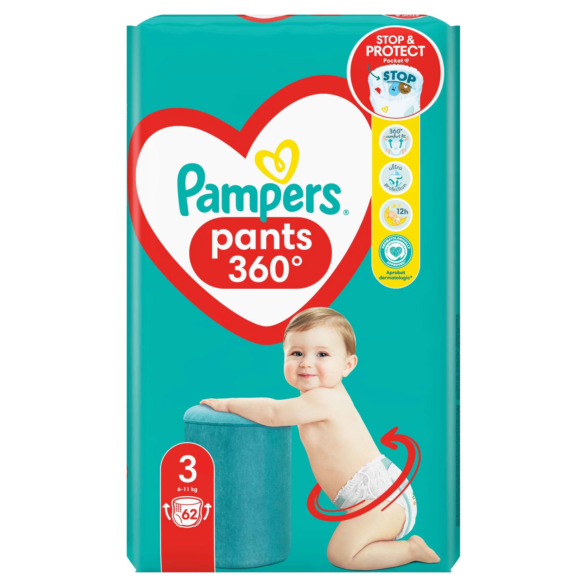 Chilotei Pampers Pants Unisex 3 (6-11 kg), 62 buc. foto