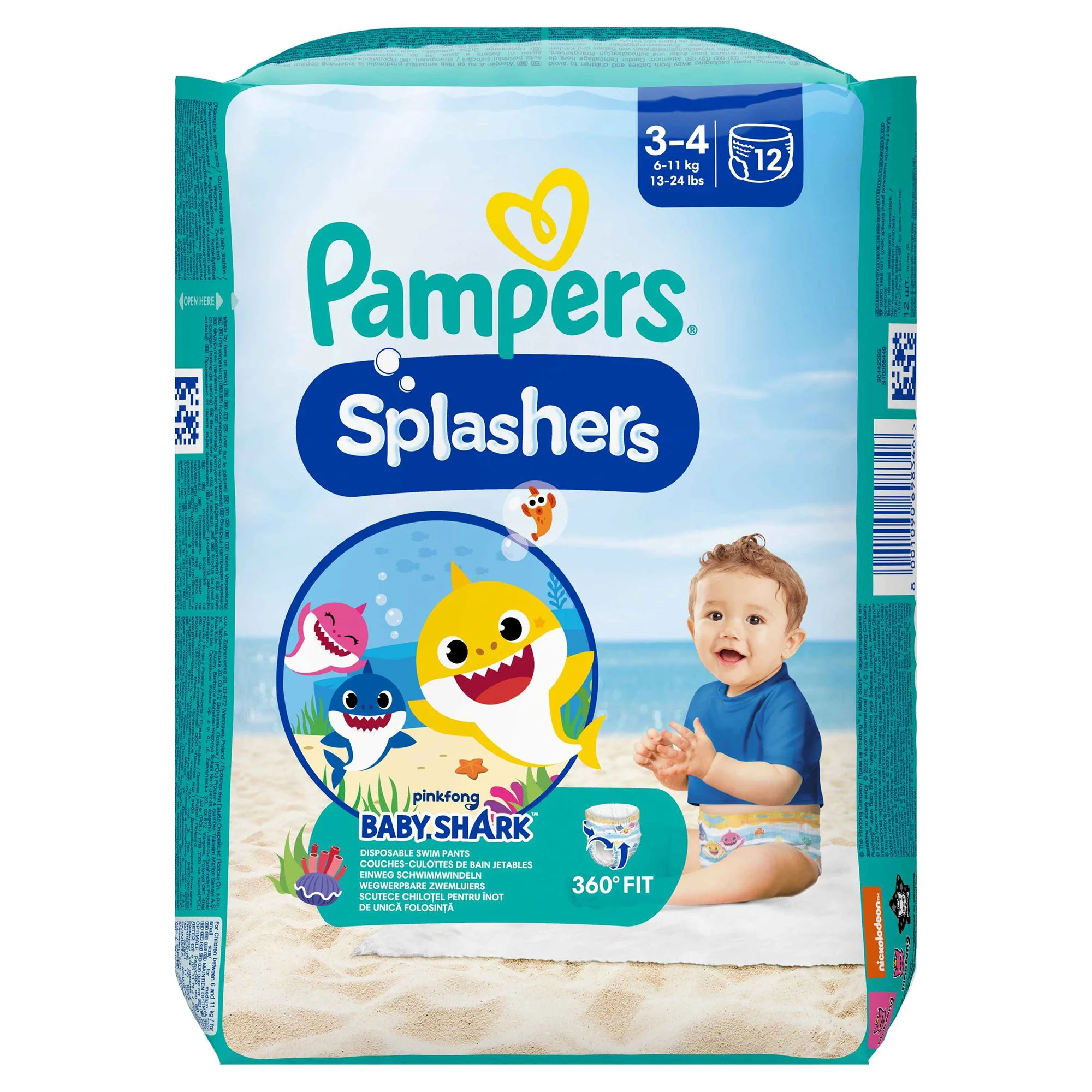 Chilotei pentru apa Pampers Splashers Midi (6-11 kg), 12 buc. foto