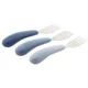 Set furculite din inox Premaman Yummix Albastru, 3 buc.