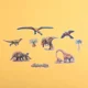 Set cu abtibilduri repozitionabile Londji Dinozauri foto