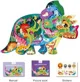 Puzzle in forma de dinozaur Mideer Valea Dinozaurului Fericit, 48 el. foto