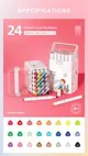 Set de markere cu 2 capete Mideer, 24 culori