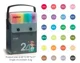 Set de markere semitransparente cu varf dublu Mideer, 24 culori