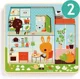 Puzzle din lemn in 3 nivele Djeco Cabana Iepurasului foto