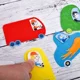 Set de creatie cu autocolante din fetru Djeco I Love Cars foto