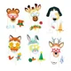 Set de creatie cu masti pentru photo booth Djeco DIY Animal Party foto