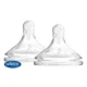 Tetine din silicon cu gat larg Dr. Brown's Options+ (3+ luni), 2 buc.
