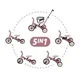 Tricicleta evolutiva 5 in 1 Petite&Mars Turbo Dusty Rose foto