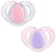 Suzete ortodontice din silicon Tommee Tippee Night Time Roz (18-36 luni), 2 buc. foto