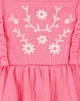 Carter's Salopeta pentru fetite brodata Pink White foto