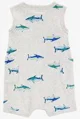 Carter's Salopeta de vara Ivory Gray Blue Fish foto