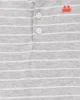 Carter's Set 2 piese Body si pantaloni scurti Gray Stripe Orange foto