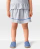 Carter's Fustita de in Faux Linen Blue Stripe foto