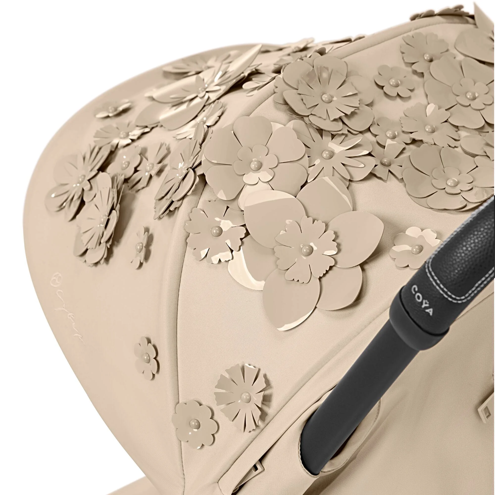 Carucior de plimbare Cybex Coya Matt Black Simply Flowers Beige foto
