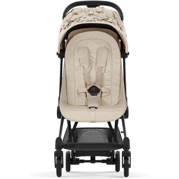 Carucior de plimbare Cybex Coya Matt Black Simply Flowers Beige foto