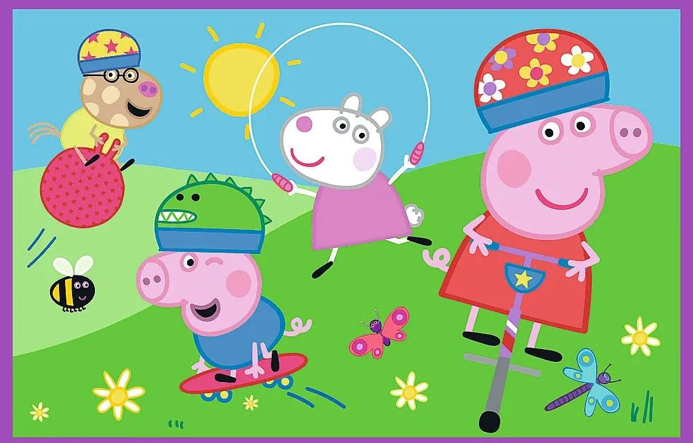 Puzzle Trefl Peppa pe terenul de joaca, 2x24 el. foto