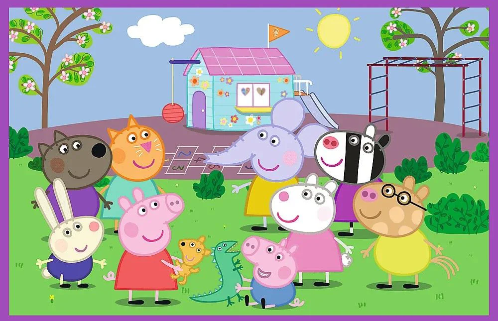 Puzzle Trefl Peppa pe terenul de joaca, 2x24 el. foto