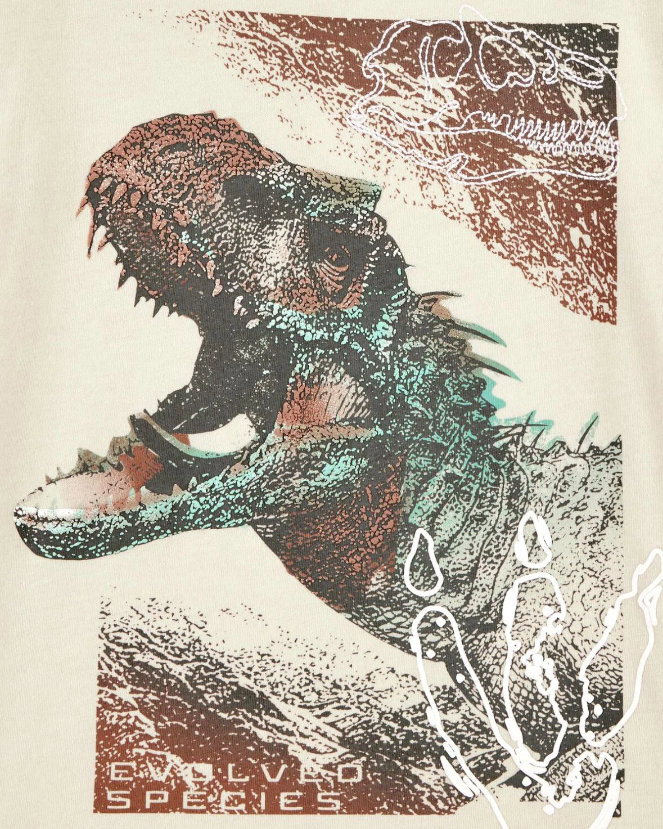 Carter's Tricou Ivory Dino foto