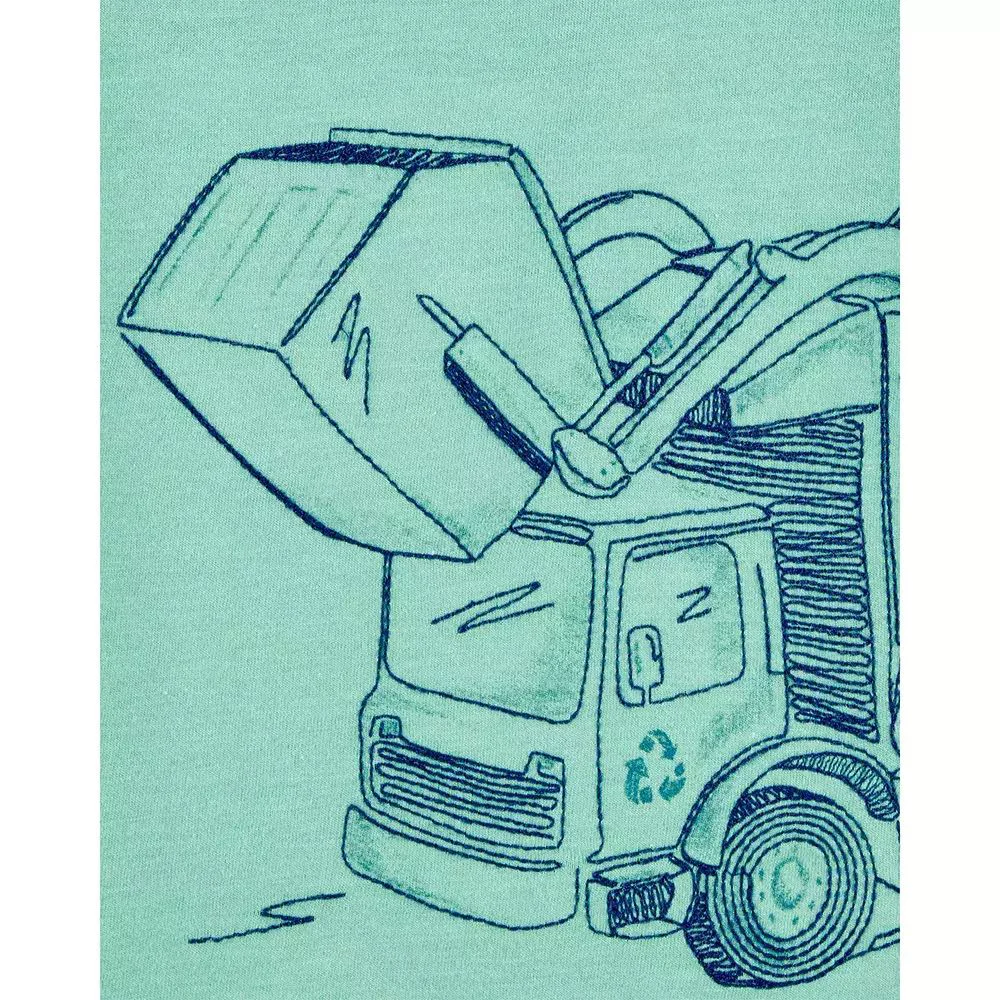 Carter's Tricou Green Dump Truck foto