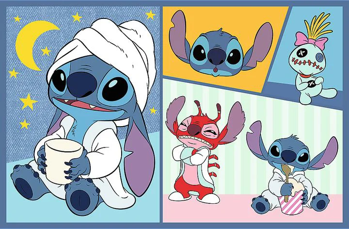 Puzzle Trefl There's no boredom with Stitch, 2x70 el. foto