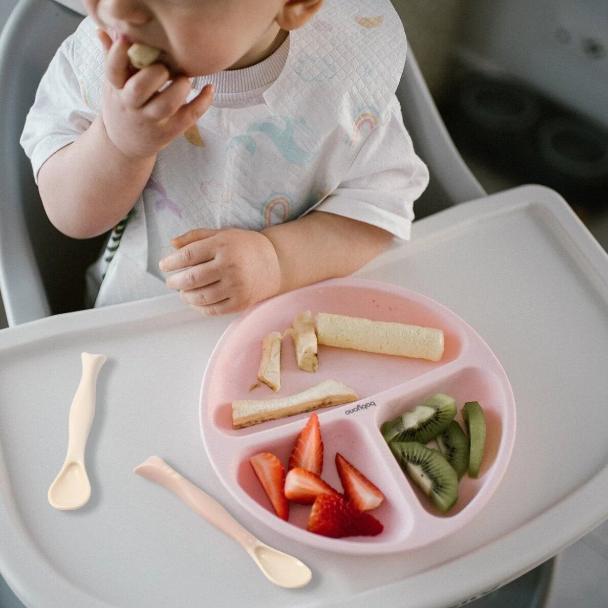 Гибкие ложечки BabyOno Розовые, 2 шт. foto