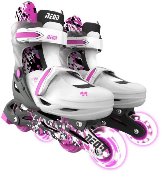 Patine cu rotile Neon Combo, 34-37, Roz foto