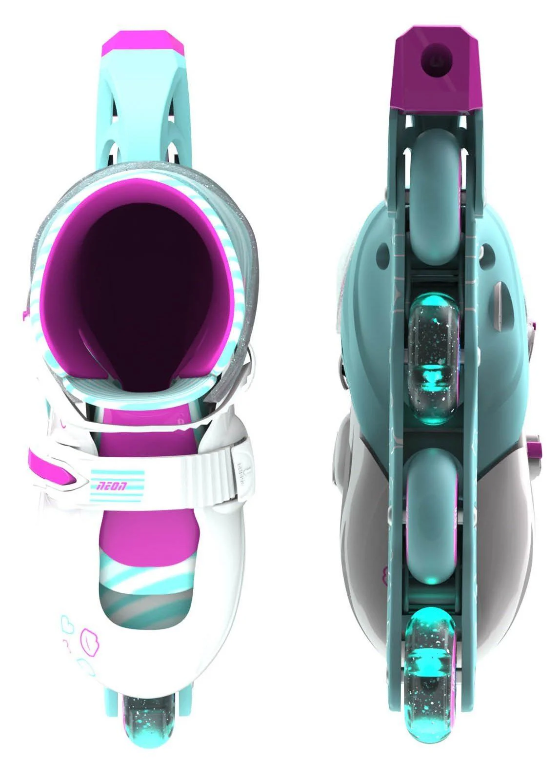 Patine cu rotile Neon Inline, 30-33, Turquoise foto