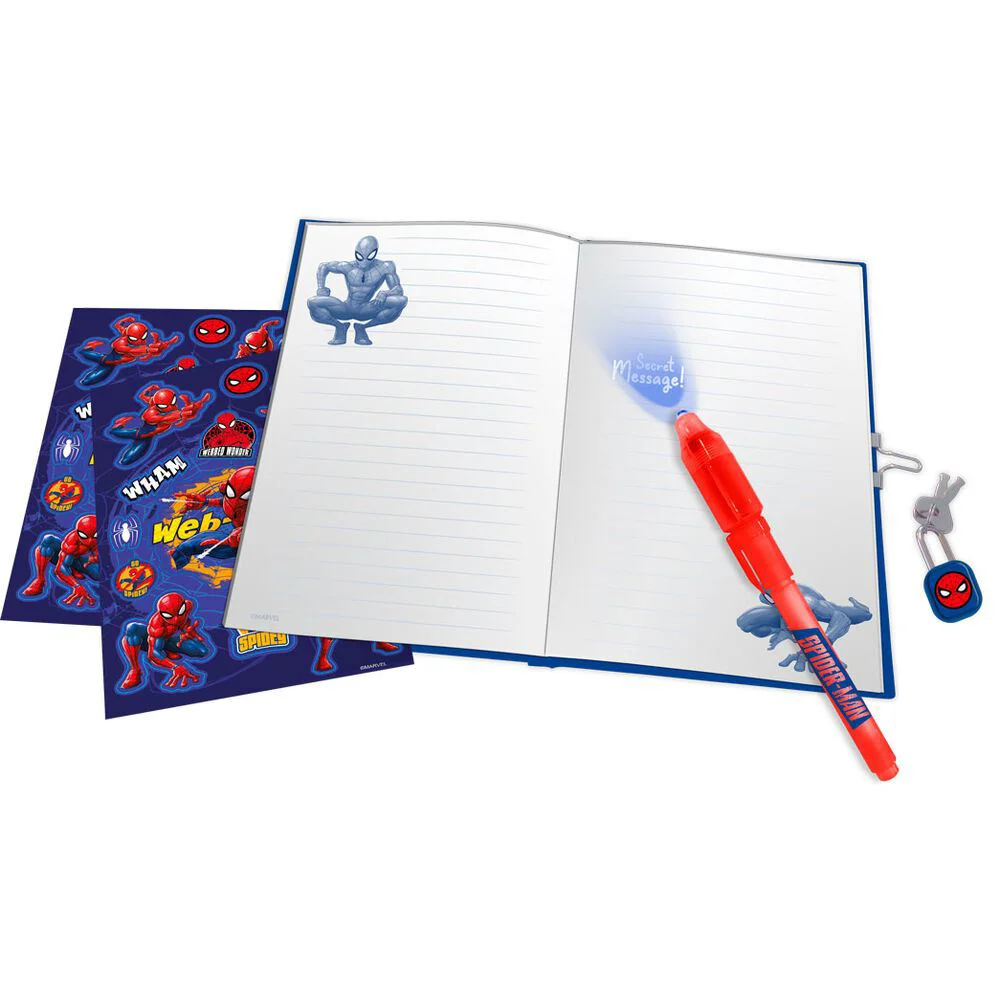 Jurnal secret cu pix magic KiDS Spiderman foto