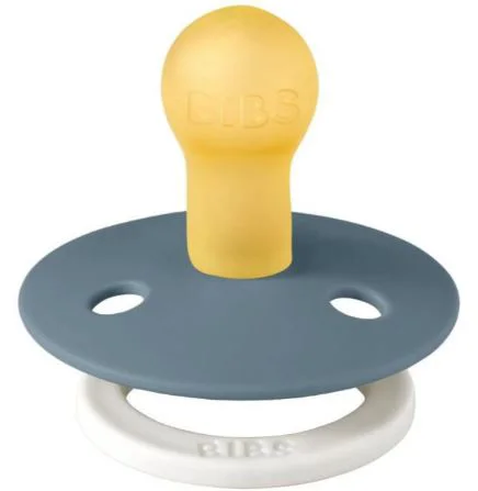 Suzeta rotunda din latex BIBS Glow Petrol (0-6 luni) foto