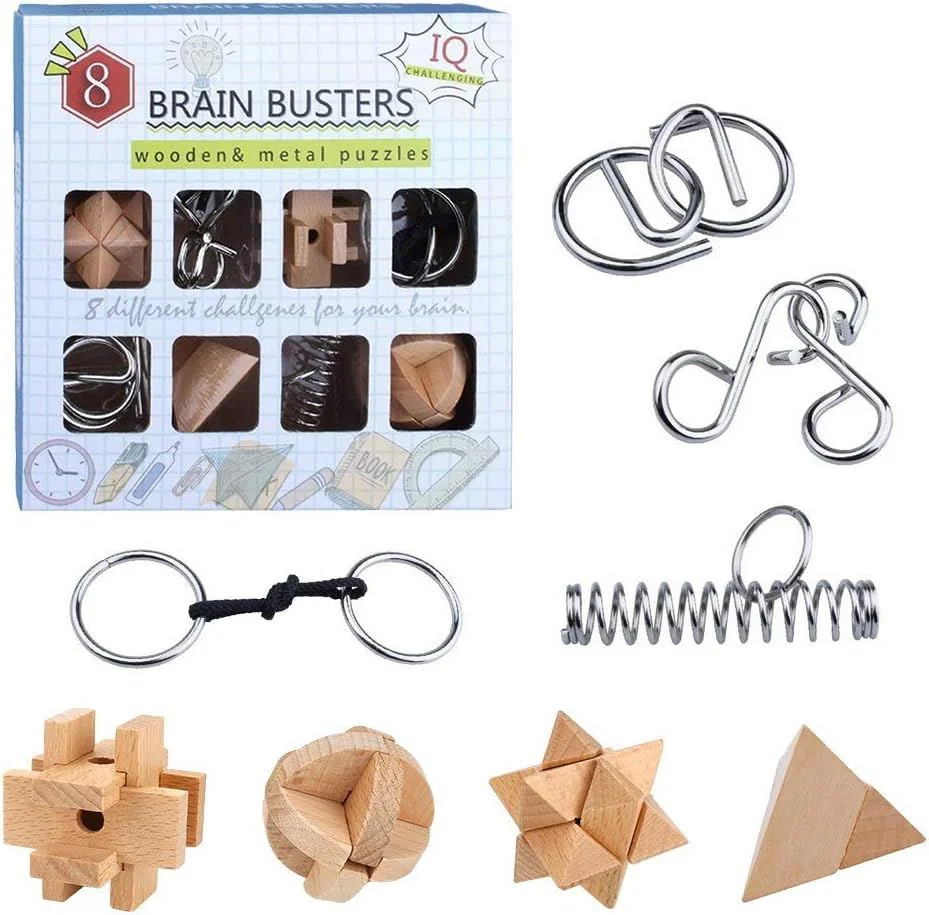 Набор из 8 IQ-пазлов Eureka Brain Busters foto