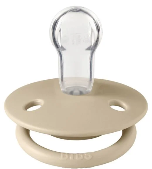 Suzeta rotunda BIBS De Lux Vanilla din silicon (0-36 luni) foto