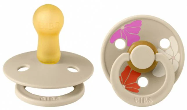 Set 2 suzete rotunde din latex BIBS Studio Colour Morning Bloom - Vanilla Mix (0-6 luni) foto