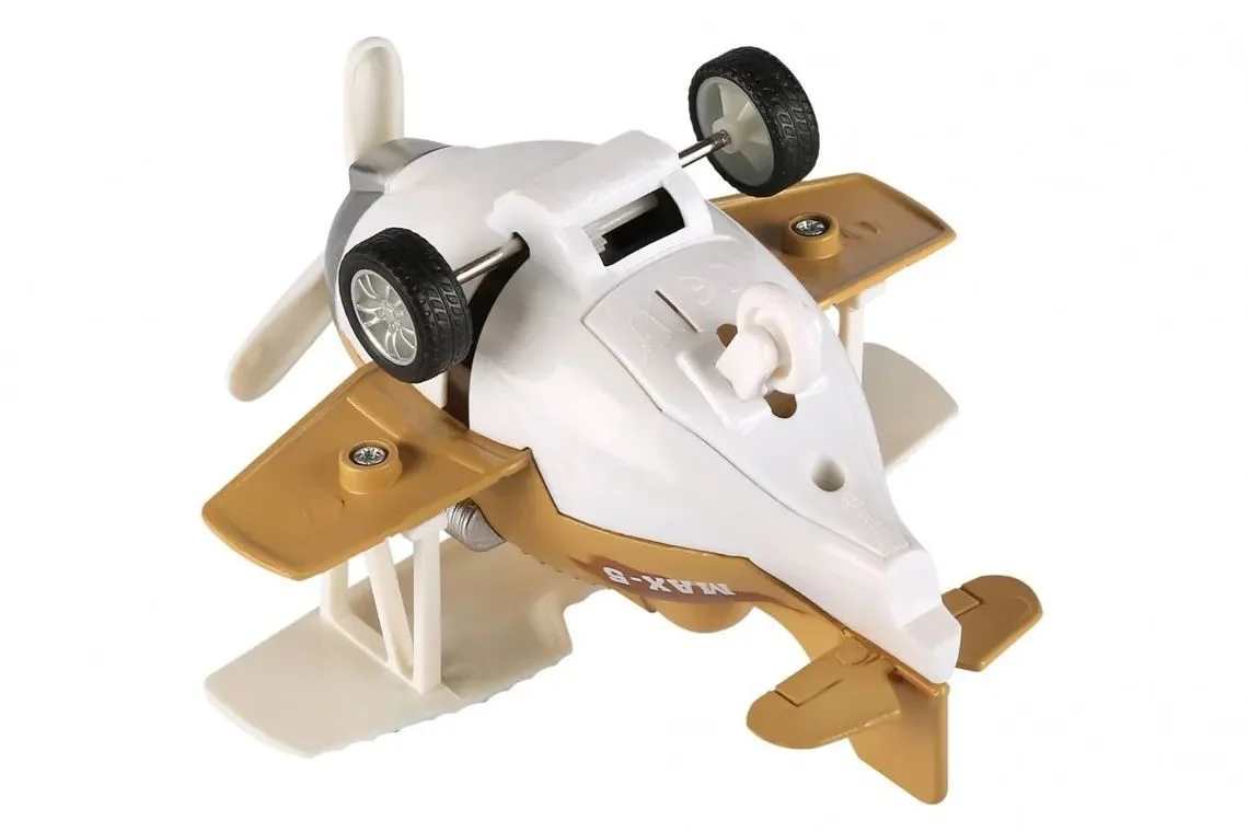 Avion cu inertie, sunete si lumina Same Toy Aircraft Maro foto
