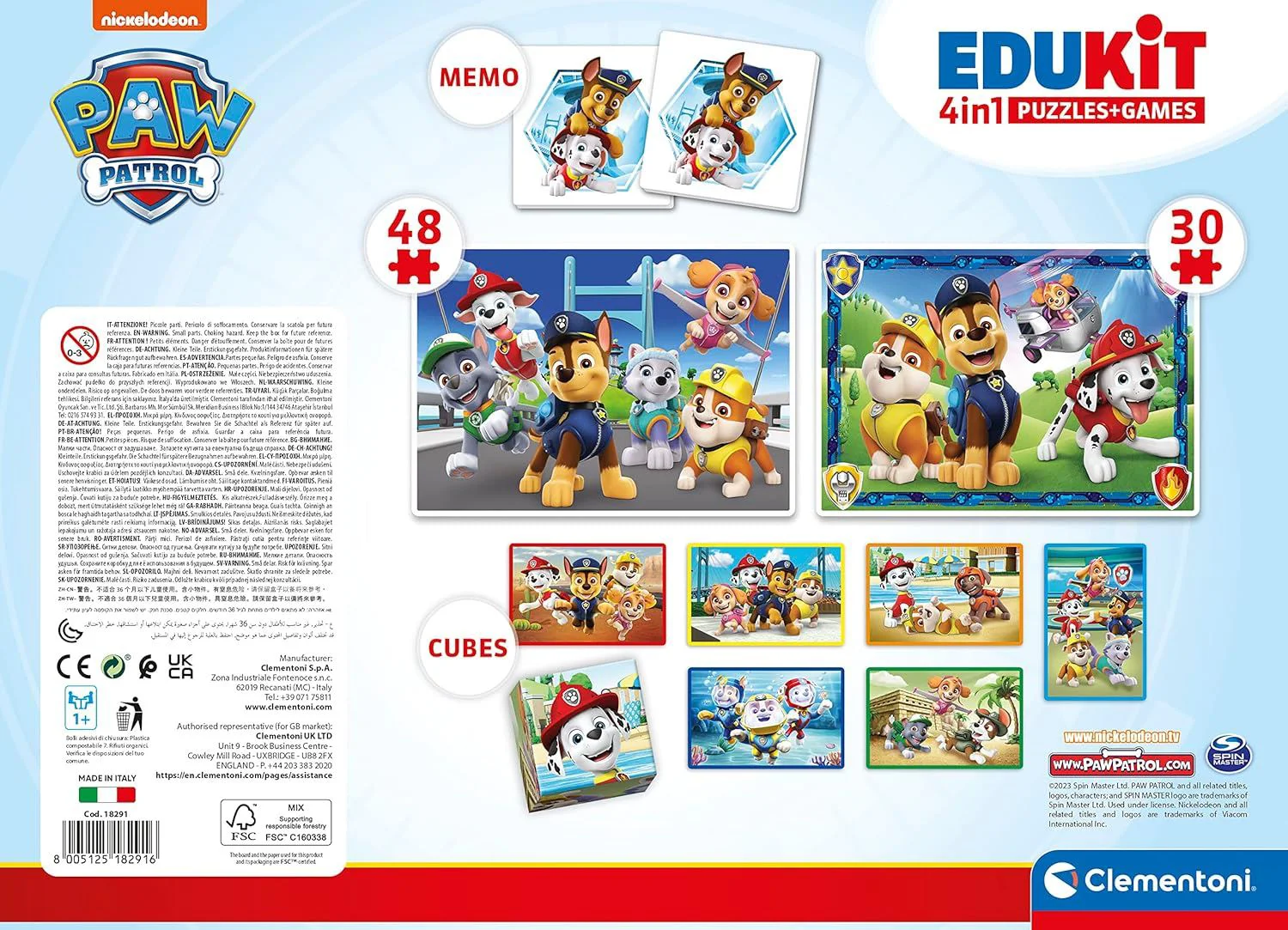 Пазл 3 в 1 Clementoni EduKit Щенячий патруль foto