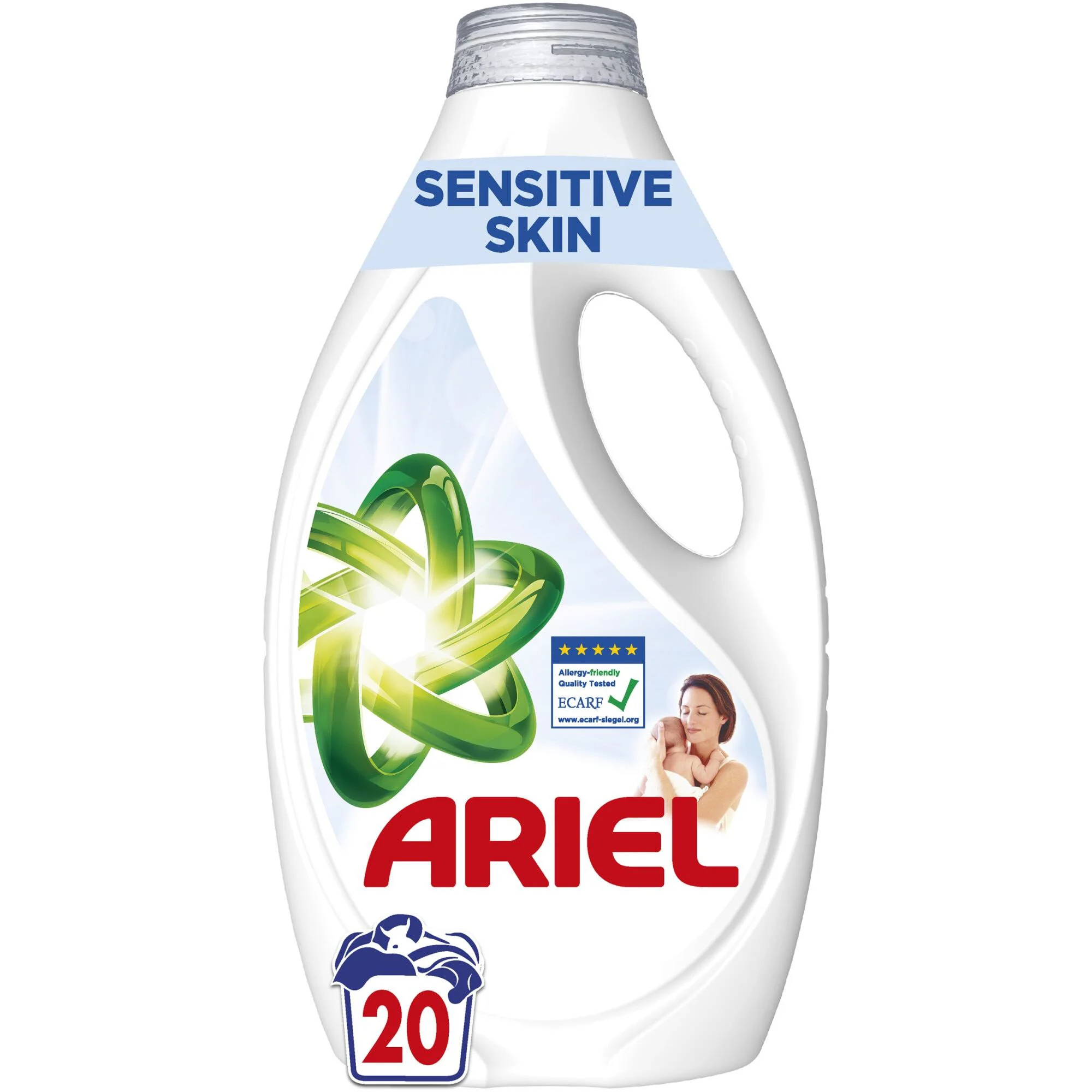 Detergent de rufe lichid Ariel Sensitive, 20 spalari foto