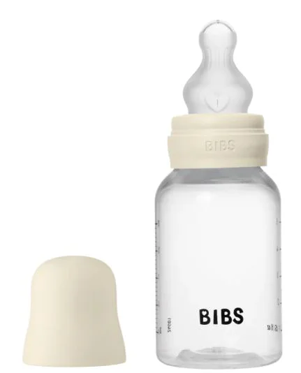 Набор из 2-х пластиковых бутылочек антиколиковых BIBS Ivory с силиконовой соской 0+ мес, 2x150 мл foto
