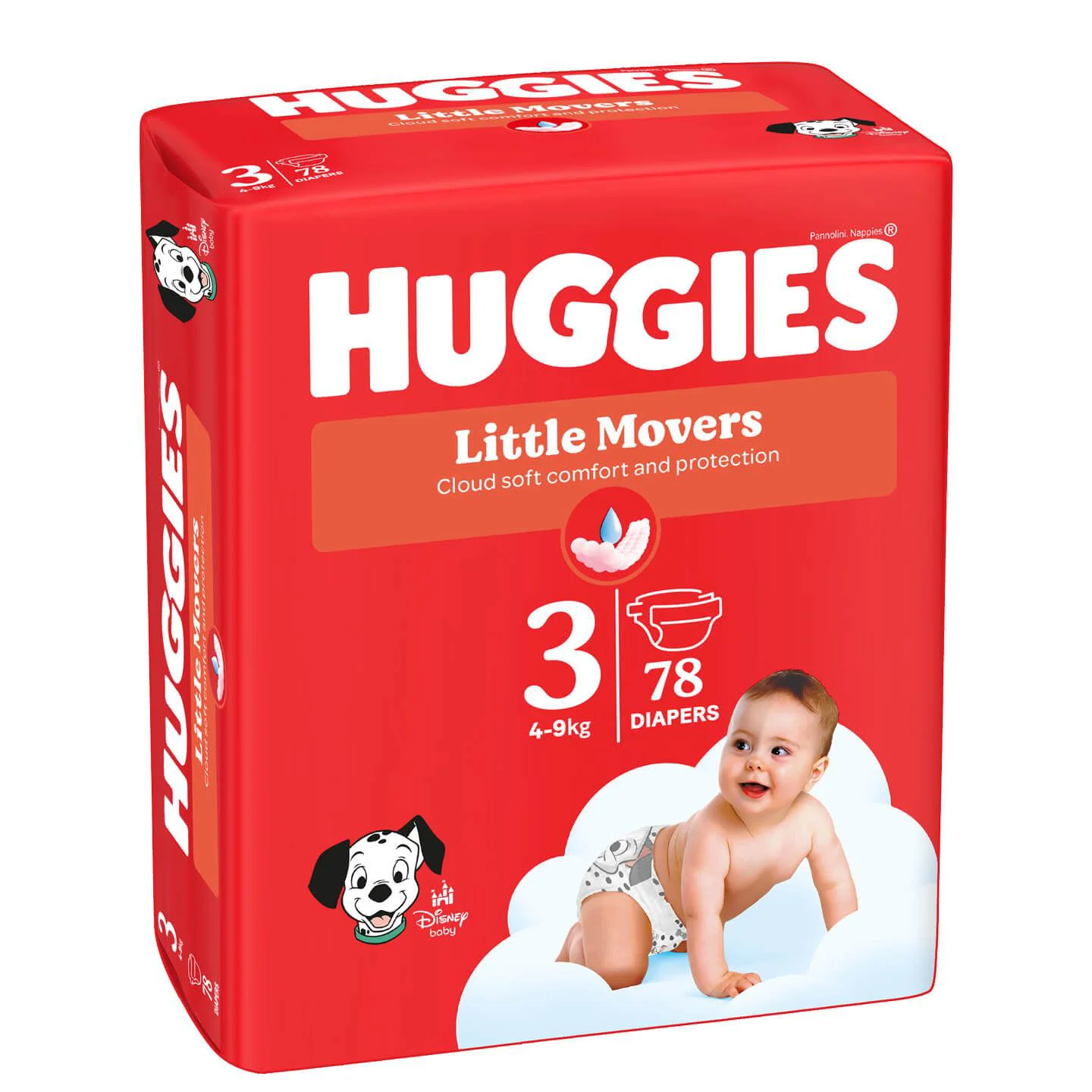 Scutece Huggies Little Movers Mega Unisex 3 (5-9 kg), 78 buc. foto