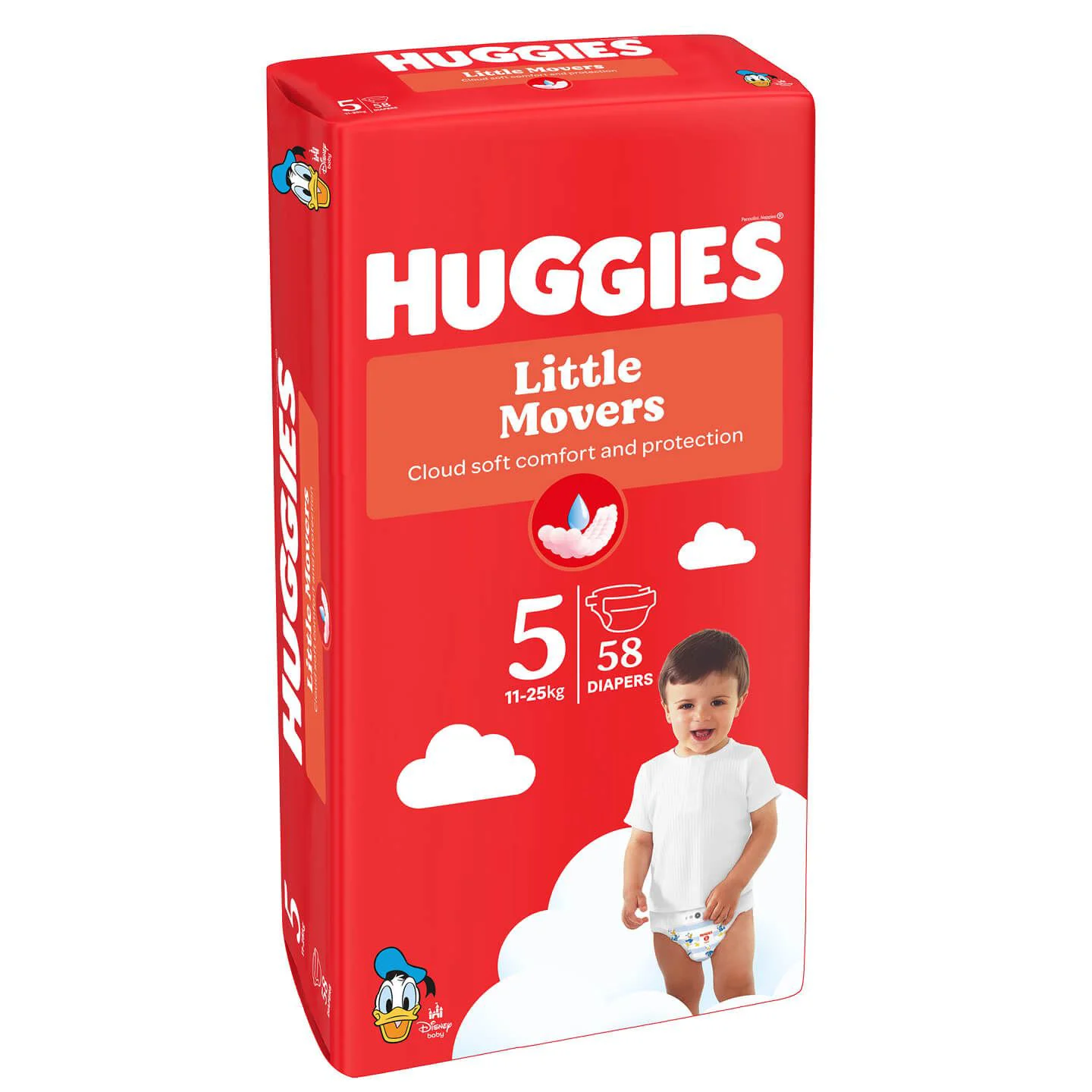 Scutece Huggies Little Movers Mega 5 Unisex (12-22 kg), 58 buc. foto