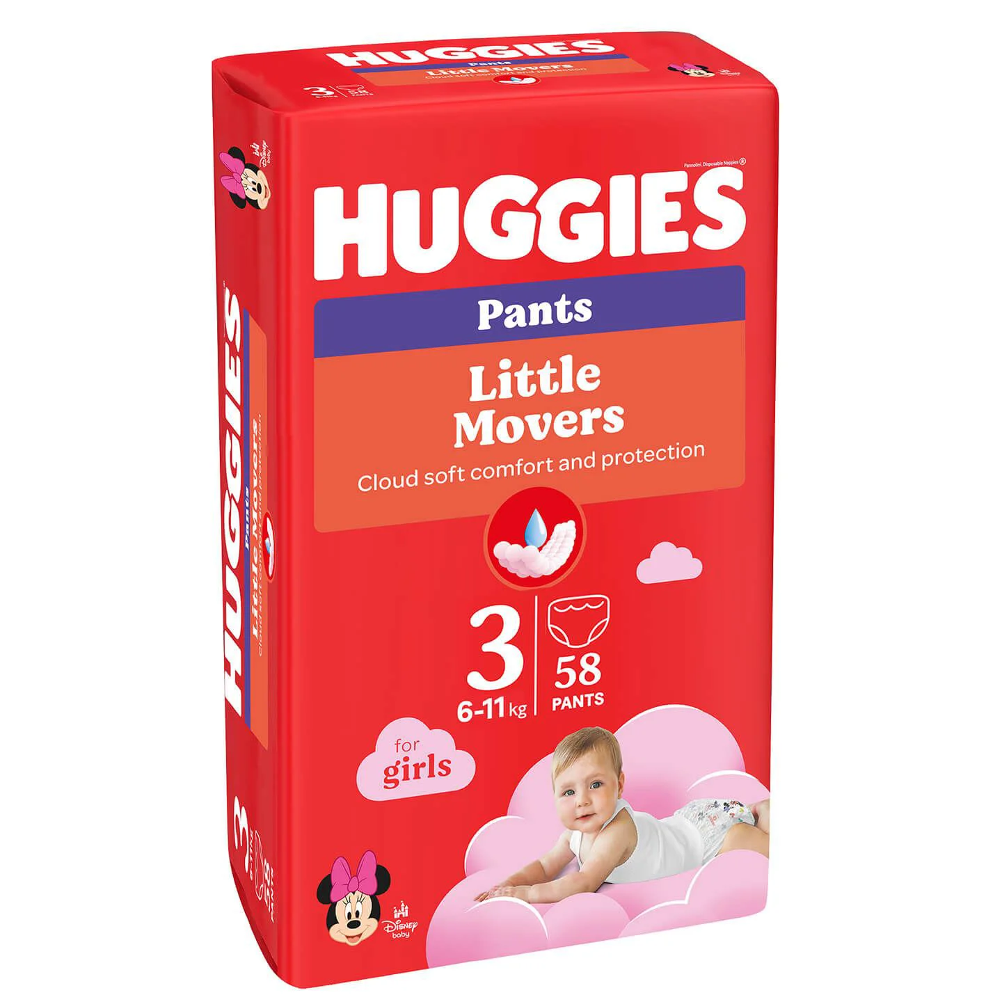 Трусики Huggies Little Movers Mega 3 GIRL (6-11 кг), 58 шт. foto