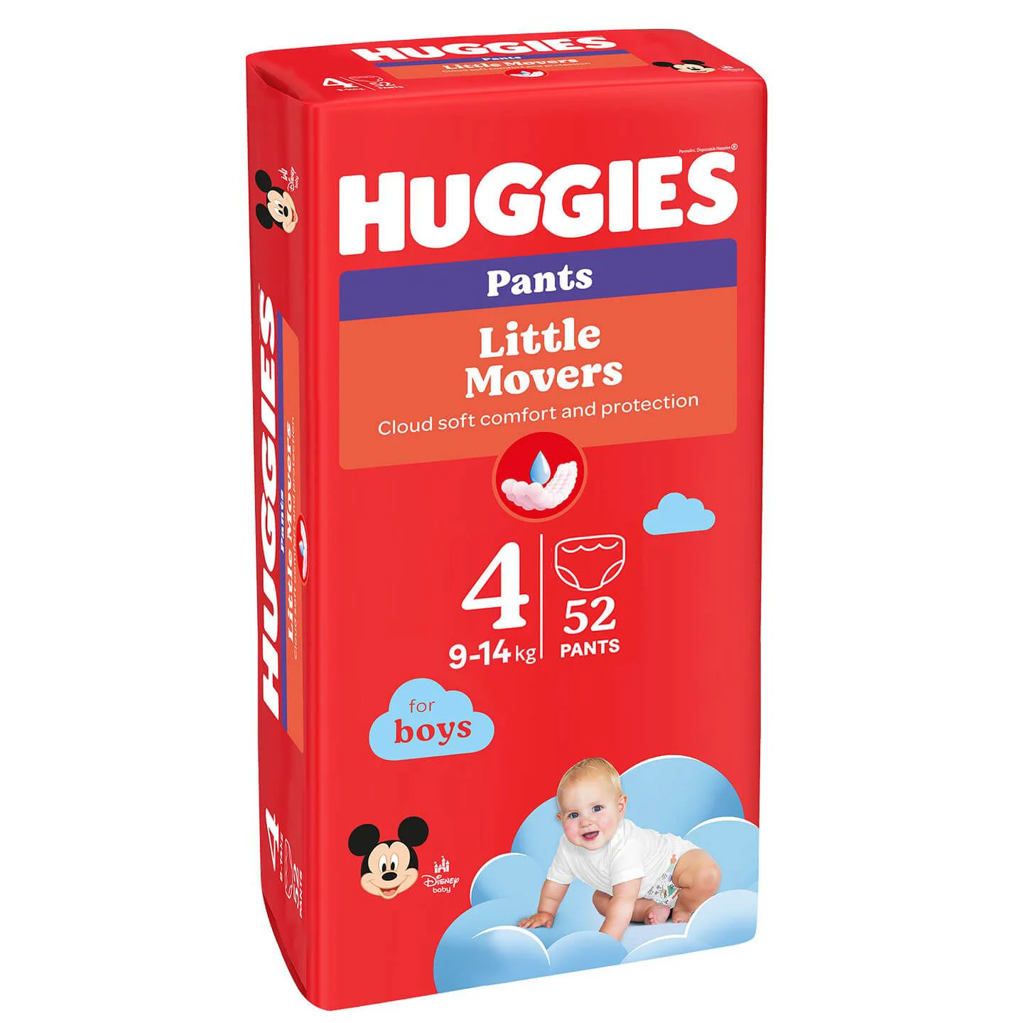 Chilotei Huggies Little Movers Mega 4 BOY (9-14 kg), 52 buc. foto