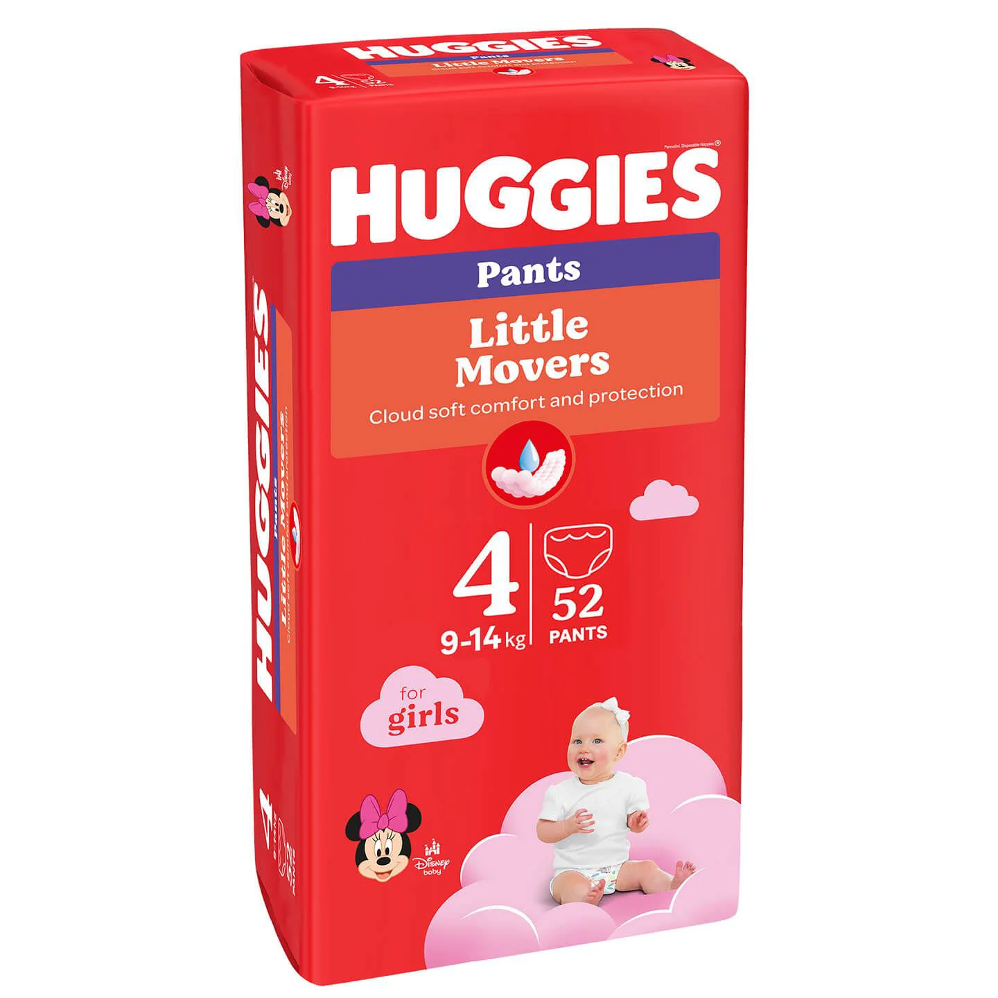 Трусики Huggies Little Movers Mega 4 GIRL (9-14 кг), 52 шт. foto