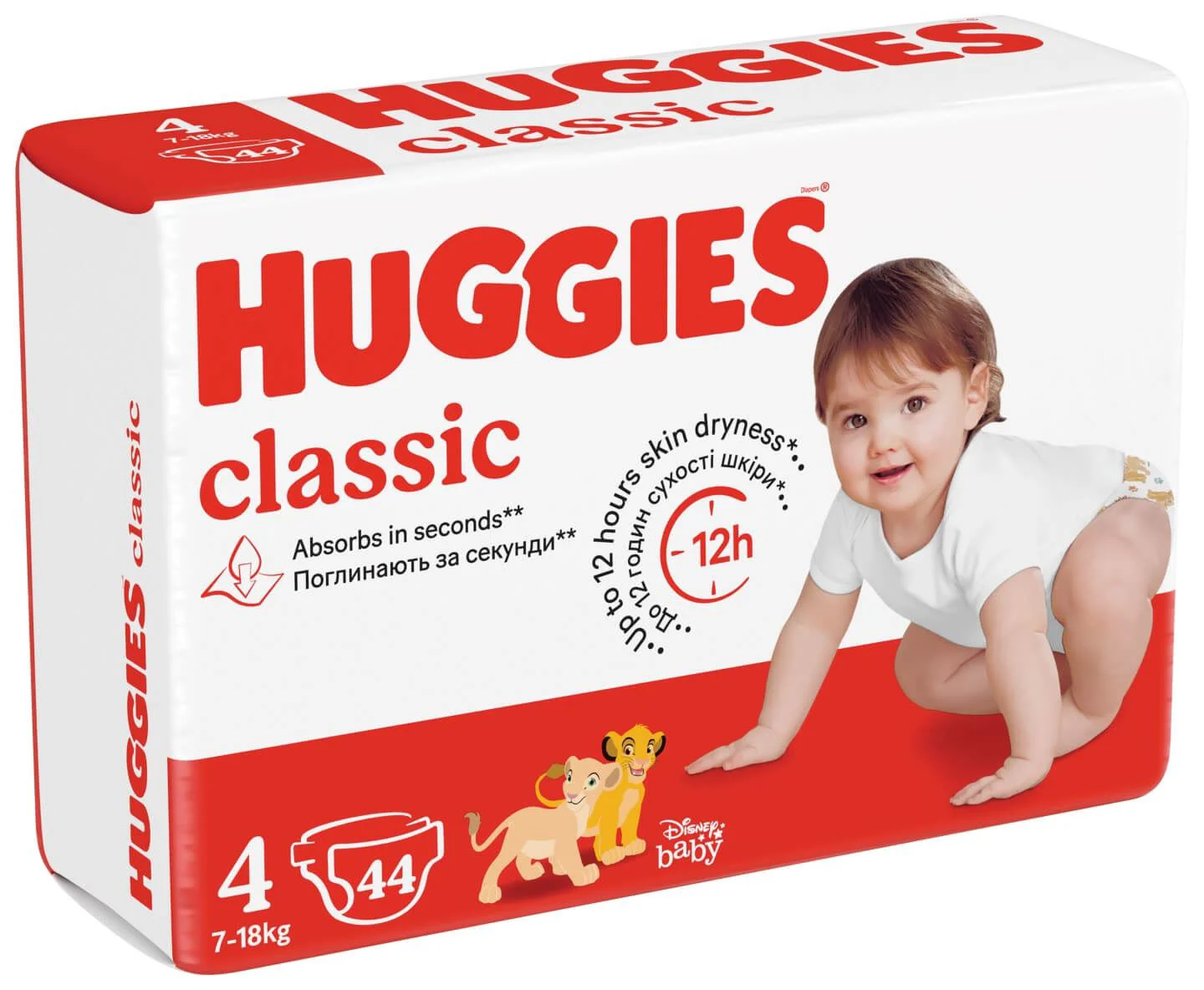 Подгузники Huggies Classic Jumbo 4 (7-18 кг), 44 шт. foto