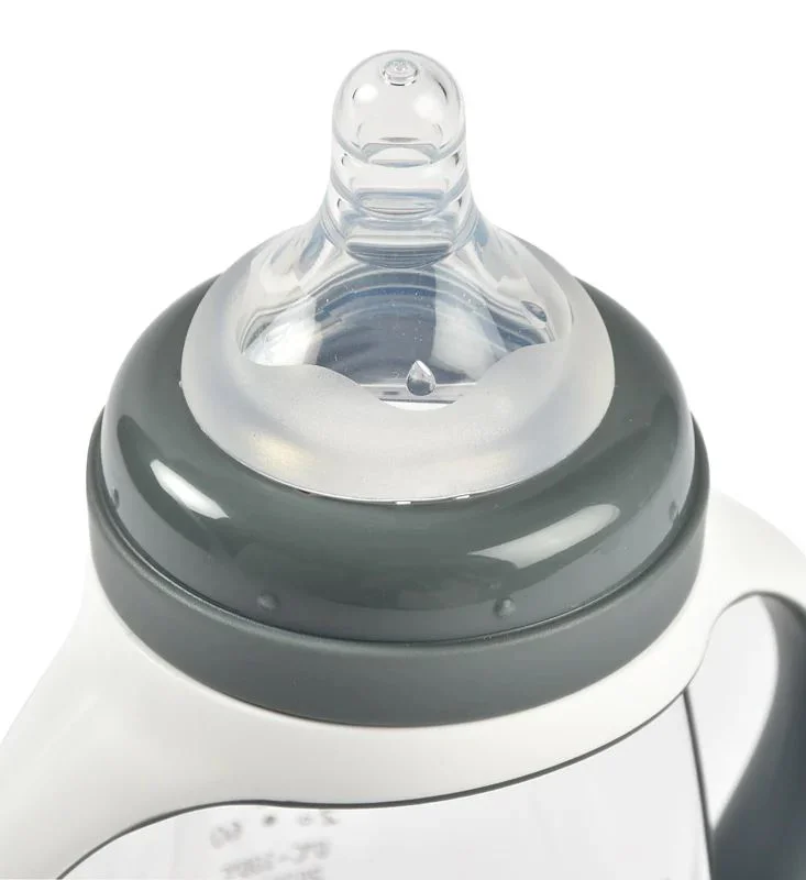 Biberon de invatare 2 in 1 din tritan Beaba Mineral Grey, 210 ml foto