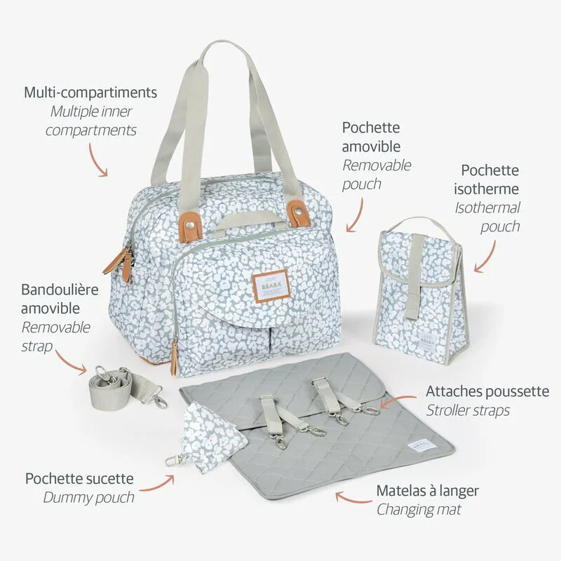 Сумка для мам Beaba Geneva II Cherry Blossom foto