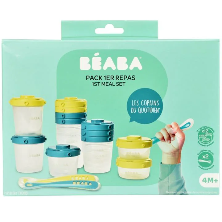 Set 12 recipiente ermetice si 2 lingurite Beaba foto
