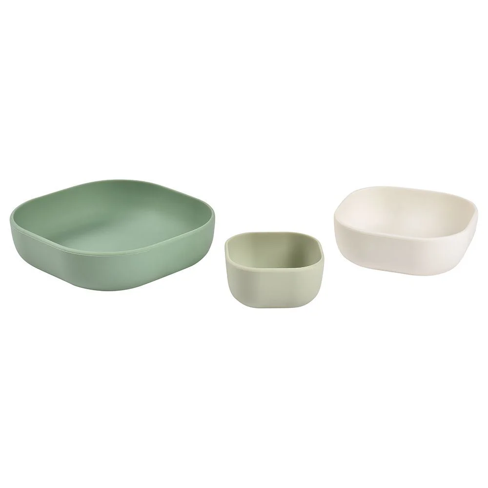Set boluri din silicon Beaba Sage Green, 3 buc. foto